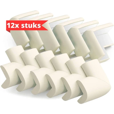 Afbeelding van Hoekbeschermer Stootrand Hoekbeschermers Baby van Zacht Foam Tafelhoek Beschermers Set 12 Earkings Wit