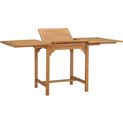 Afbeelding van Tuintafel verlengbaar (110 160)x80x75 cm massief teakhout