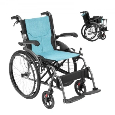 Image de VEVOR Fauteuil roulant alliage d&#039;aluminium léger siège large 45,7 cm 113,4 kg