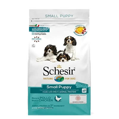 Afbeelding van 2kg Schesir Dog Small Puppy met kip droogvoer