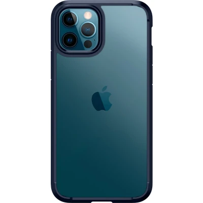 Afbeelding van Spigen Ultra Hybrid PU en TPU Air Cushion hoesje voor iPhone 12 Pro blauw