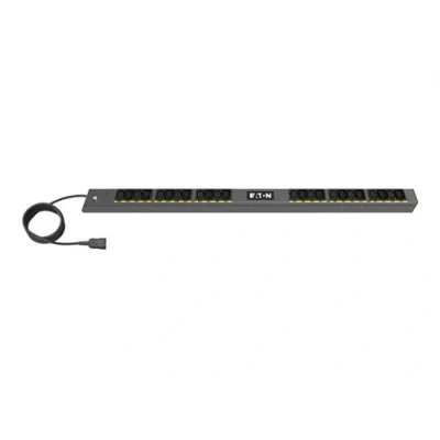 Image de Eaton G4 Basic unité de distribution secteur (rack montable) CA 200 240 V 3.7 kW monophasé entrée : IEC 60320 C20 16A connecteurs sortie 24 (12 x C13, 12 C39) 0U 3 m cordon noir