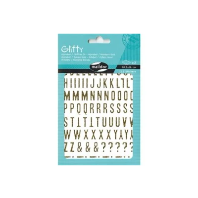 Image de MLDOR GLITTY ALPHABETCHIFFRES OR