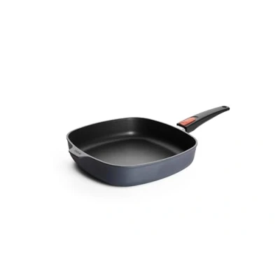 Afbeelding van Woll Diamond Lite Gietijzeren pan met afneembare handgreep, geschikt voor alle soorten aluminium platen, ovenbestendig, antraciet, 28 x cm, hoogte 6 cm