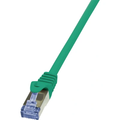 Afbeelding van LogiLink CQ3055S RJ45 Netwerkkabel, patchkabel CAT 6A S/FTP 2.00 m Groen Vlambestendig, Snagless 1 stuk(s)