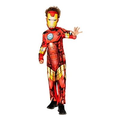 Afbeelding van Rubies Iron Man kostuum voor kinderen, bedrukt en masker, officieel Marvel kostuum, duurzaam Green Collection, Halloween, Kerstmis, carnaval verjaardag.