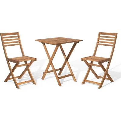 Afbeelding van Beliani FIJI Bistroset voor 2 Lichte houtkleur Acaciahout