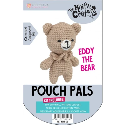 Afbeelding van Knitty Critters Pouch Pals Eddy The Bear