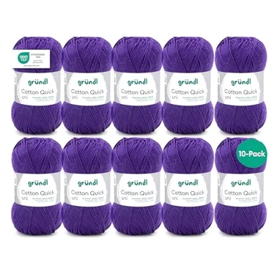 Afbeelding van 865 109 Cotton Quick Uni 10x50 gram paars blauw