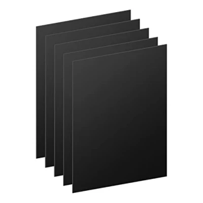 Afbeelding van DARENYI 5 stuks plexigglasplaten, zwart, plexiglas, acrylplaten, acrylplaat, voor vervanging van glas fotolijsten, projectweergave, schilderij (250 x 200 mm 2 mm)