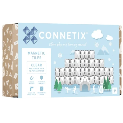 Afbeelding van Connetix magnetische tegels clear rectangle pack 12st
