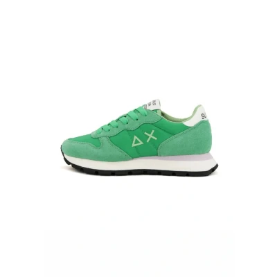 Afbeelding van Sun68 ALLY Solid Sneakers laag, Dames, Maat: 37, Verde prato Leer en textiel