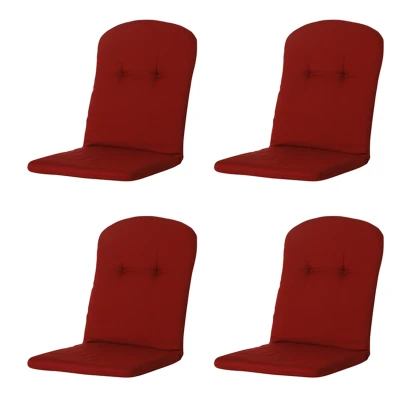 Afbeelding van Madison Kuipstoelkussen Hoge Rug Rib red Ca. 96x45 cm Set van 4