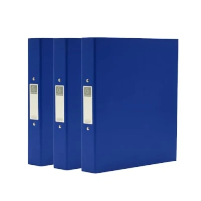 Afbeelding van Exacompta Set van 3 ringmappen A4, 30 mm schijf, 2 ringen, gesorteerd, blauw voor documentenarchivering en organisatie documenten 226/0002Z
