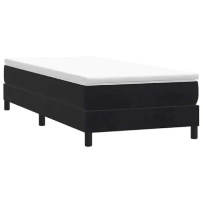 Afbeelding van vidaXL Boxspring zonder matras fluweel zwart 80x220 cm