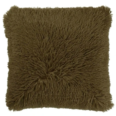 Afbeelding van Dutch Decor FLUFFY Sierkussen 60x60 cm superzacht XL kussen Military Olive groen