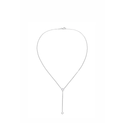 Afbeelding van Elli Yzirkonia Ketting, Dames, Maat: 40, Silber