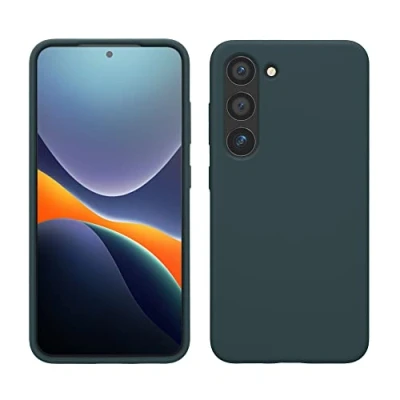 Afbeelding van kwmobile telefoonhoesje geschikt voor Samsung Galaxy S23 Hoesje met siliconen coating Smartphone case in leisteen