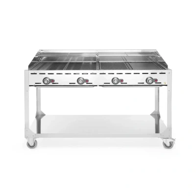 Afbeelding van Hendi Greenfire Barbecue Propaangas, 4 Branders + Wielen, Bbq Pro 1400x612x(h)825 Mm