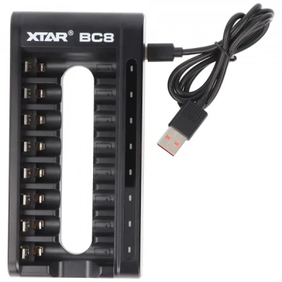 Afbeelding van BC8 snellader voor Li Ion 1.5V batterij en NiMH 1.2V AA AAA batterijen