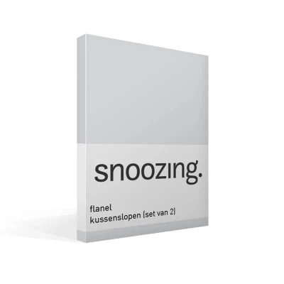 Afbeelding van Snoozing Flanel Kussenslopen Set van 2 60x70 cm Grijs