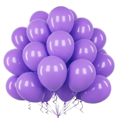 Afbeelding van Teselife 50 stuks paarse latexballonnen van 30,5 cm voor vrouwen en meisjes, verjaardag, huwelijksaanzoek, jubileum, afstuderen, verloving, bruidsfeest, Valentijnsdag,