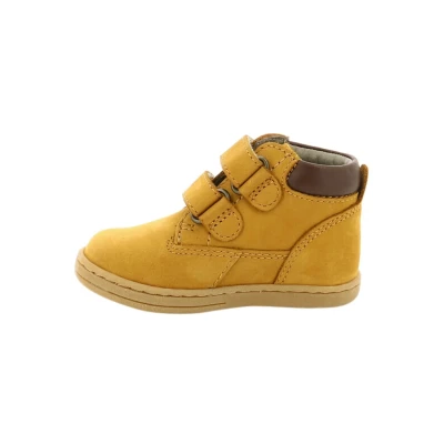 Afbeelding van Kickers Tackeasy Babyschoenen voor kinderen, Maat: 35, Camel Leer