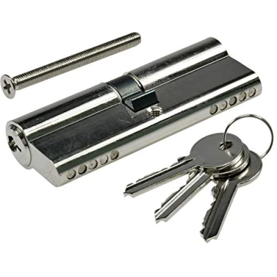 Afbeelding van Profielcilinderslot deurcilinder voor DIN insteeksloten cilinder + 3 baardsleutels 80 mm 40/40