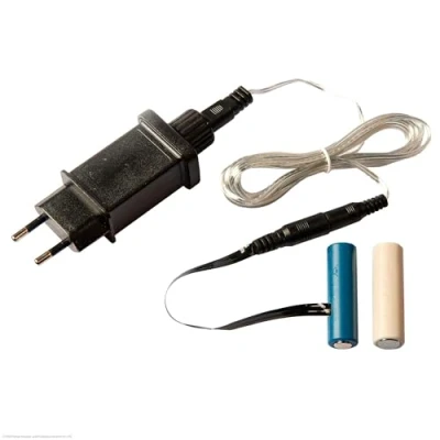 Afbeelding van Hellum 578980 Vervangende adapter voor 2 x AA 3 V valse batterijen met 1,8 m stroomkabel verlichting op