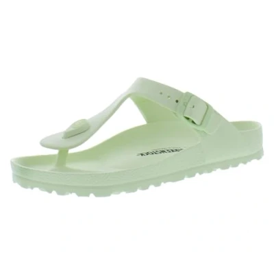 Afbeelding van Birkenstock Gizeh Birko Flor sandalen voor dames, Verwassen limoen, 39 EU