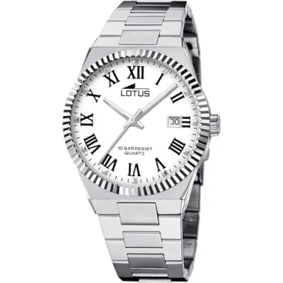 Afbeelding van Lotus Heren horloge 18835/4 Freedom 316l roestvrij stalen kast zilver armband zilver, wit, Wit.
