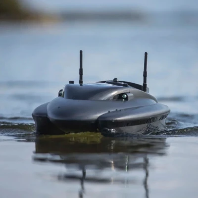Afbeelding van BaitStar Voerboot Compact Black + Sonartab Dieptemeter Voerboten