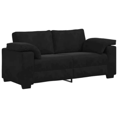 Afbeelding van vidaXL Loveseat bank 140 cm fluweel zwart