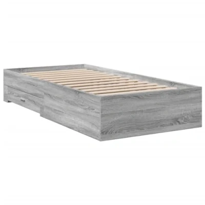 Afbeelding van vidaXL Bedframe met lades bewerkt hout grijs sonoma eiken 90x200 cm