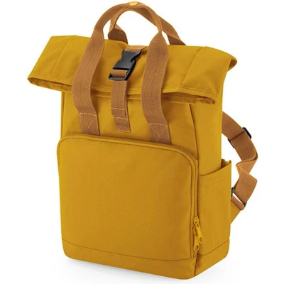Afbeelding van Recycled Mini Twin Handle Roll Top Backpack BagBase Junior 9 Liter Sage Green