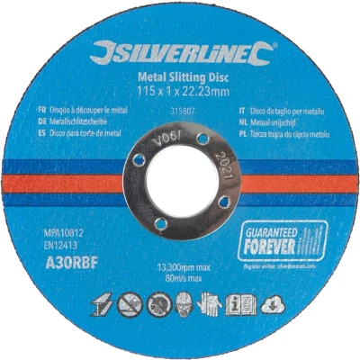 Afbeelding van Silverline Metaalsnijschijven 10 pak 115 x 1 22,23 mm