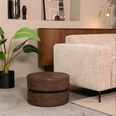Afbeelding van Milly salontafel mangohout 50 cm espresso