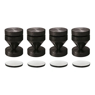 Afbeelding van Dynavox Snijders, kleur zwart, blister met 4 isolatiekegels voor hifi apparaten, in hoogte verstelbaar