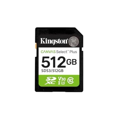 Image de Kingston Canvas Select Plus Carte mémoire flash 512 Go Video Class V30 / UHS I U3 Class10 SDXC