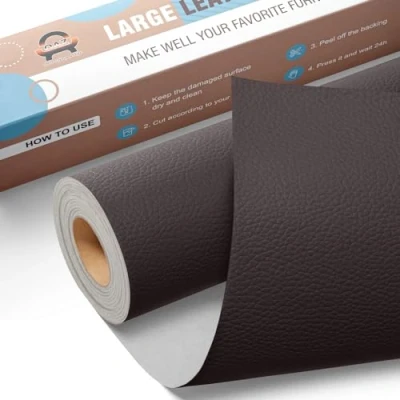 Afbeelding van Leren reparatiepatches, 40 x 160 cm, zelfklevende leder reparatietape, voor bank, autostoel, meubels, tas, koffie