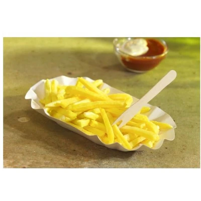 Afbeelding van Sustainable Cardboard trays Plates &quot;Pure&quot; Ovaal 90 x 160 30mm White