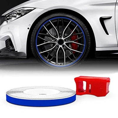 Afbeelding van 4R Quattroerre.it Trim Racing Wheel Banden voor autovelgen, blauw, 5 mm x 6 mt