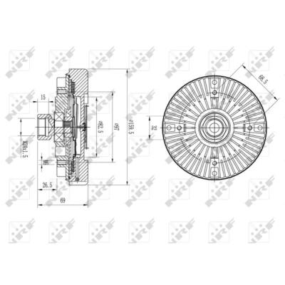 Afbeelding van Koppeling, radiateurventilator NRF 49611