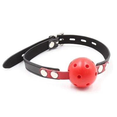 Afbeelding van Ball Gag Breathable Black/Red