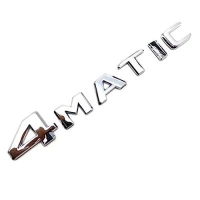 Afbeelding van 3D ABS 4 MATIC Logo 4MATIC embleem letters kofferbak badge compatibel voor Mercedes AEC GLK GLC 220 250 ML 320 sticker accessoires (kleur: zilver vlak)