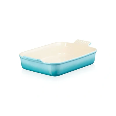 Afbeelding van Le Creuset Aardewerken Rechthoekige Ovenschaal In Caribbean Blue 32cm 3,85l
