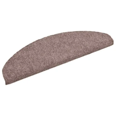 Image de vidaXL Tapis d&#039;escalier auto adhésif poinçon aiguilleté 15 pcs crème132696