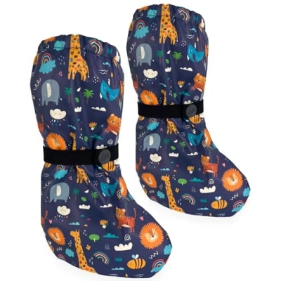 Afbeelding van HECKBO Regenlaarzen voor baby&#039;s, 18 24 maanden, waterdicht, met fleecevoering, slak, outdoorschoenen baby&#039;s en peuters