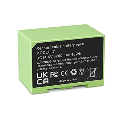 Afbeelding van SLODA i7 i3 i4 reservebatterij voor iRobot Roomba e en i Series i7+ i3+ i4+ 4624864 ABL D1 stofzuiger [3200 mAh 14,4 V]