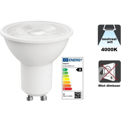 Afbeelding van Ledlamp Integral GU10 4000K koel wit 2.0W 380lumen
